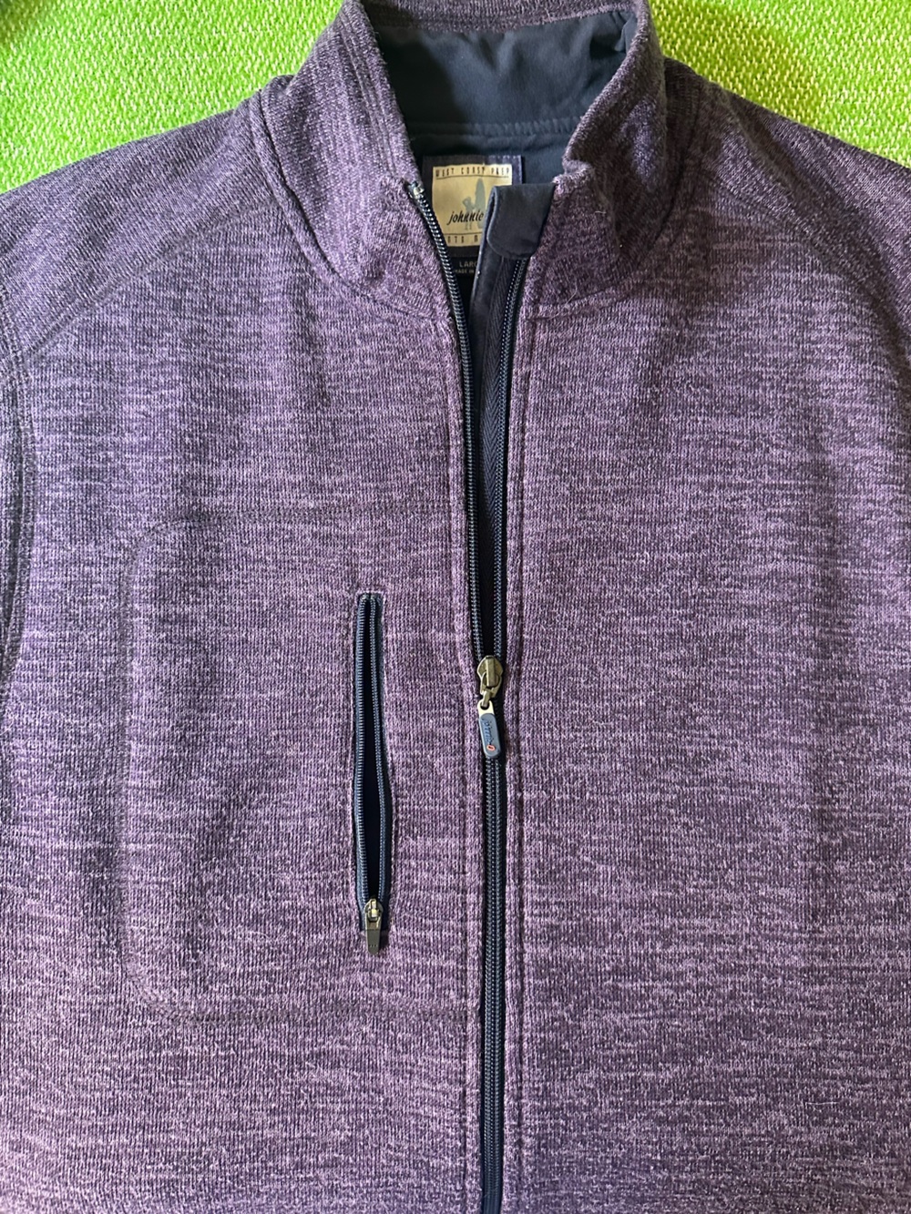 Johnnie-O Men’s Purple Full-Zip Fleece Vest
